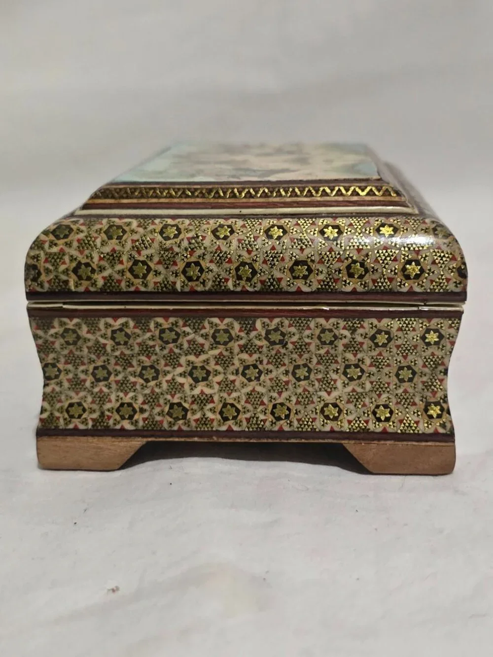 Persian Khatam Marquetry Jewelry Trinket Box